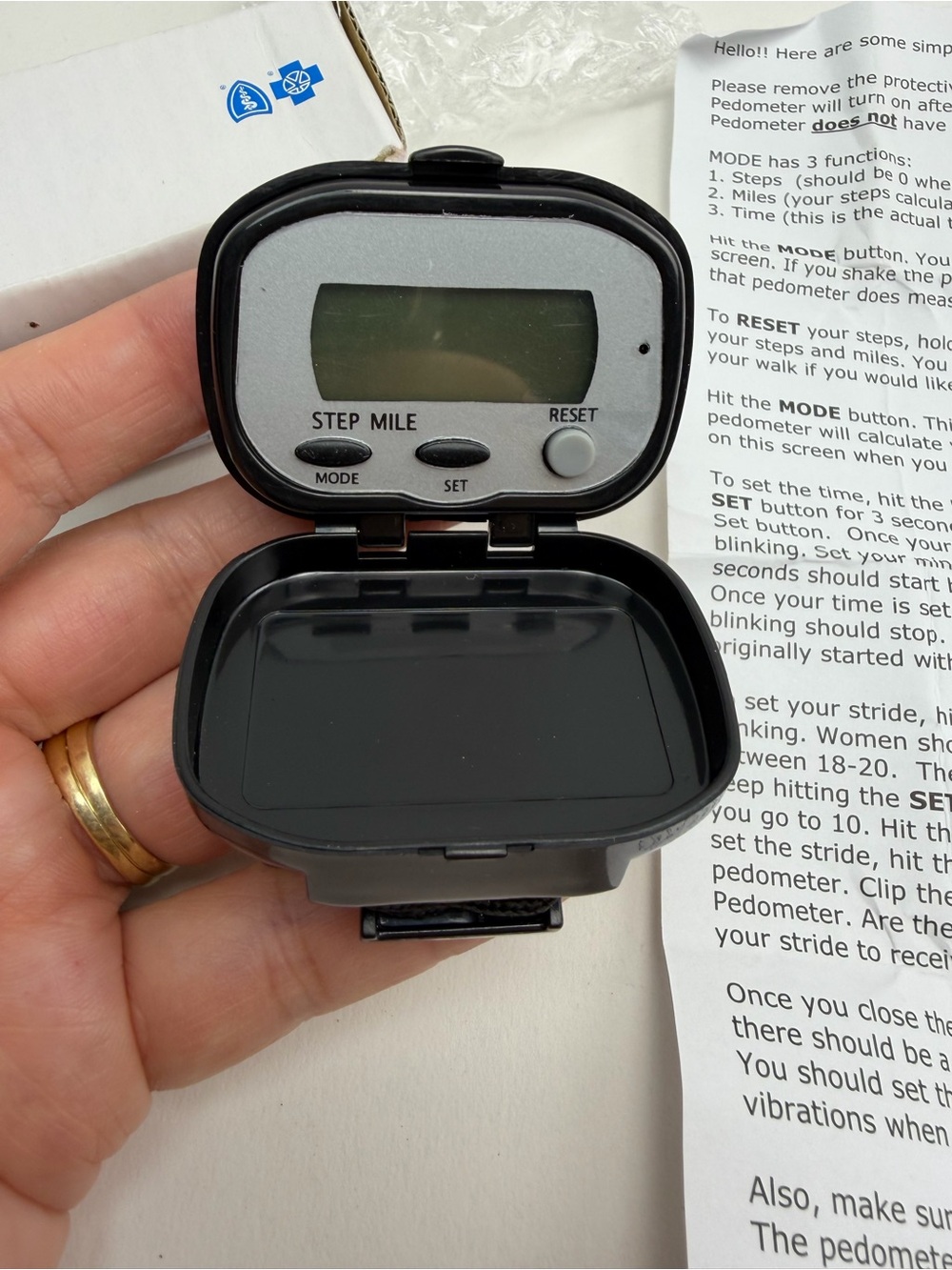 New Blue Cross Blue Shield Personal Pedometer Black With Clip